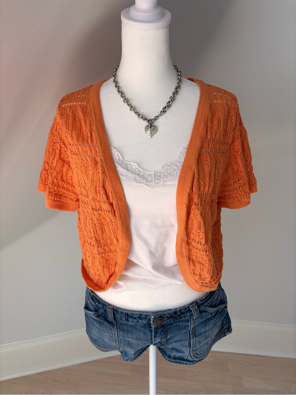 Northern Reflections Pointelle Cardigan 🧡